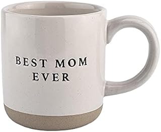 SWEET WATER DECOR Stoneware Coffee Mugs | Mom Mug | Novelty Coffee Mugs | Microwave & Dishwasher Safe | 14oz Coffee Cup | Mother's Day Gift (Best Mom Ever)
