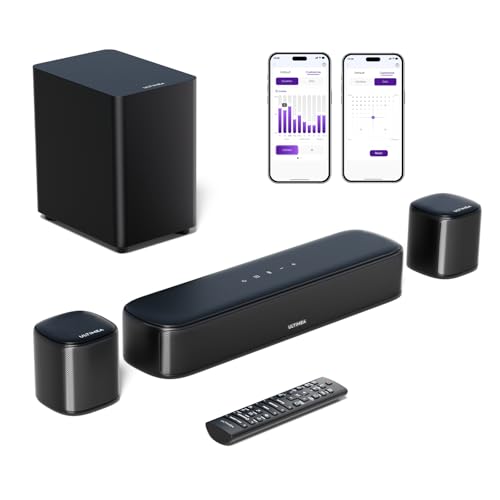 ULTIMEA 5.1ch Sound Bar with Subwoofer, Home Theater Virtual Surround Sound System for TV, Soundbar...