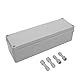 LeMotech IP67 wasserdichte Abzweigdose, ABS-Kunststoff Elektrobox, staubdichtes Gehäuse für Elektronik, Anschlusskästen für DIY-Projekte, Grau, 250 x 80 x 70 mm