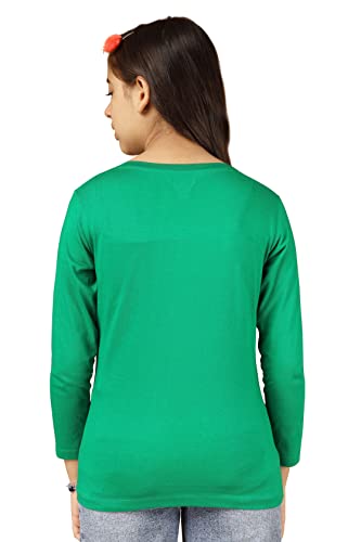 Image of KYDA KIDS 100% Cotton Girls Full Sleeve Printed T-Shirt,Regular fit Round Neck Tops