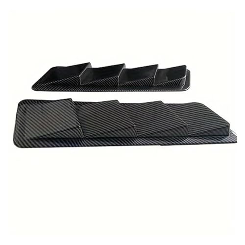 Cubierta de ventilación del capó de coche, decoración de entrada de aire en fibra carbono negro