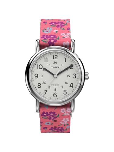Image of TIMEX Weekender Seasonal White Round Dial Analog Women's Watch - TW2V61400UJ