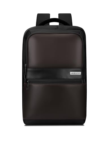 Lavie Sport 45cm Armour 24 Litres Laptop Backpack with Trolley Sleeve For Men & Women | Premium Vegan Leather Office Travel Backpack | Upto 14" Notebook/Macbook Compatible