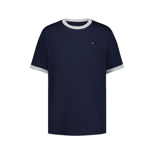 Tommy Hilfiger Boys' Short Sleeve Ken Ringer Crewneck T-Shirt, Core Navy, 16-18 - image 1