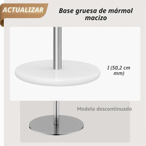Miniatura 4 de Kes Porta Rollos Papel Cocina En Pie Portarrollos Cocina Con Base De Mármol Acabado Cepillado, Kph100-2
