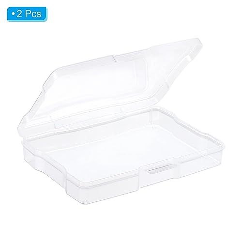 Image of PATIKIL 4x6 Photo Storage Box, 2 Pack Photo Boxes Storage Photo Organizer Cases Storage Container Picture Boxes Plastic for 4x6 Pictures Sticker Scrapbook Craft Keeper, Clear