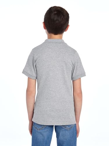 Camisetas polo cortas para niños de Jerzees, mezcla de algodón, cierre de dos botones, ajuste regular, tallas S-XL miniatura 3