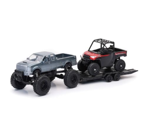 Camioneta Off Road Die Cast con Trailer y Polaris XP1000