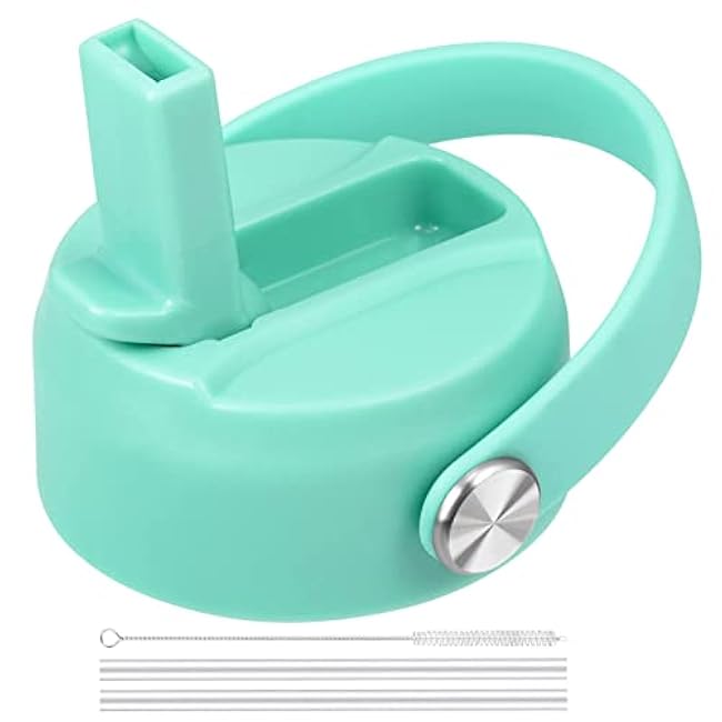 Straw Lid for Hydro Flask Wide Mouth Water Bottles, Top Lids with Straw Compatible with Hydro Flask 32 40 oz, Replacement Cap Wide Mouth Accessories Flip Lid Flex Handle