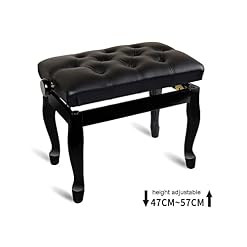 TEmkin Banc de Piano d’artiste de Luxe, Tabouret de Piano en Cuir Solo avec de Beaux Pieds en Fer à Cheval et Un Coussin rembourré, 56 x 36 x 47-57 cm (Taille des Pieds courbés) - Les Beatles, Paul McCartney, John Lennon, RIngo Starr, George Harrison TEmkin Banc de Piano d'artiste de Luxe, Tabouret de Piano en Cuir Solo avec de Beaux Pieds en Fer à Cheval et Un Coussin rembourré, 56 x 36 x 47-57 cm (Taille des Pieds courbés) – Image 4