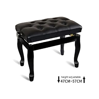TEmkin Banc de Piano d’artiste de Luxe, Tabouret de Piano en Cuir Solo avec de Beaux Pieds en Fer à Cheval et Un Coussin rembourré, 56 x 36 x 47-57 cm (Taille des Pieds courbés) - Les Beatles, Paul McCartney, John Lennon, RIngo Starr, George Harrison TEmkin Banc de Piano d'artiste de Luxe, Tabouret de Piano en Cuir Solo avec de Beaux Pieds en Fer à Cheval et Un Coussin rembourré, 56 x 36 x 47-57 cm (Taille des Pieds courbés) – Image 4