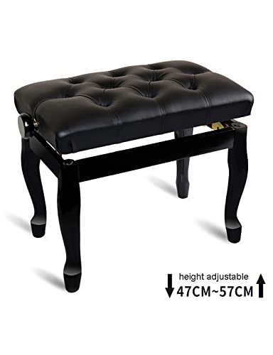 TEmkin Banc de Piano d’artiste de Luxe, Tabouret de Piano en Cuir Solo avec de Beaux Pieds en Fer à Cheval et Un Coussin rembourré, 56 x 36 x 47-57 cm (Taille des Pieds courbés) - Les Beatles, Paul McCartney, John Lennon, RIngo Starr, George Harrison TEmkin Banc de Piano d'artiste de Luxe, Tabouret de Piano en Cuir Solo avec de Beaux Pieds en Fer à Cheval et Un Coussin rembourré, 56 x 36 x 47-57 cm (Taille des Pieds courbés) – Image 5