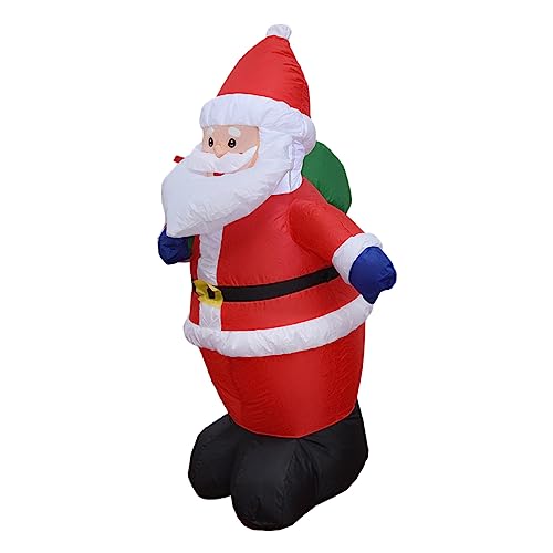 Père Noël gonflable extérieur avec éclairage LED et système de soufflerie - 2