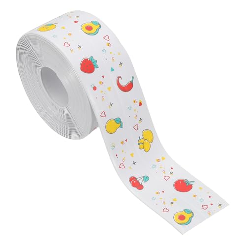 PATIKIL Caulk Tape Waterproof Self Adhesive, PVC Toilet Caulking Sealant Strip Bathtub Caulk Sealing Strip Tape for Bathroom Kitchen Countertop, Fruit (1.5 Inch x 16.4 Ft)