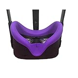 VR Face Silicone Cover Mask & Face Pad for Oculus Quest Face Cushion Cover Sweatproof Lightproof (Purple)