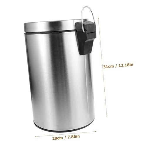 Caneca de basura rectangular de acero inoxidable Garneck miniatura 2