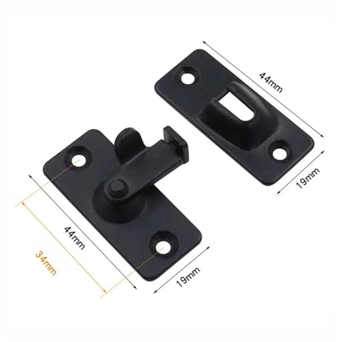 Loquet de porte noir 90 degrés pour bloquer une porte coulissante de grange