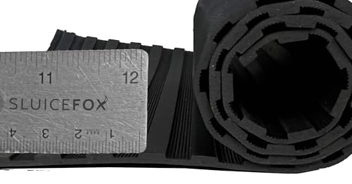 Sluice Fox Sluice Box Matting | 10"x24" Black Mini Rib | Gold Panning Supplies