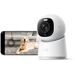 eufy Security 4K Indoor Camera E30, No Subscription, Work as Pet Camera | Nanny/Baby Camera, Pan&Tilt, AI Tracking, AI Detection, 24/7 Recording, Color Night Vision, Two-Way Audio,Works with HomeKit