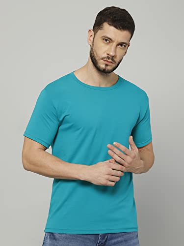 Image of T-Shirt for Men - 100% Cotton Casual T-Shirt | Half Sleeve, Round Neck 4 Way Stretch Fabric | Slim Fit T-Shirt