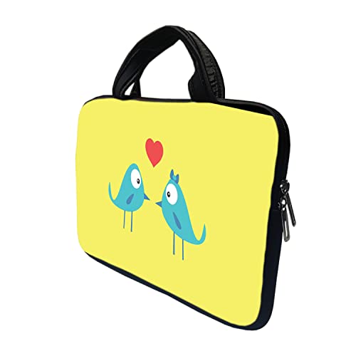 Image of Theskinmantra Love Birds Laptop Sleeve Bag with Zipper & Handle for Screen Size 15.6 inches Laptop /Notebook 15.6 / MacBook 15.4 / Chrombook 15.6.