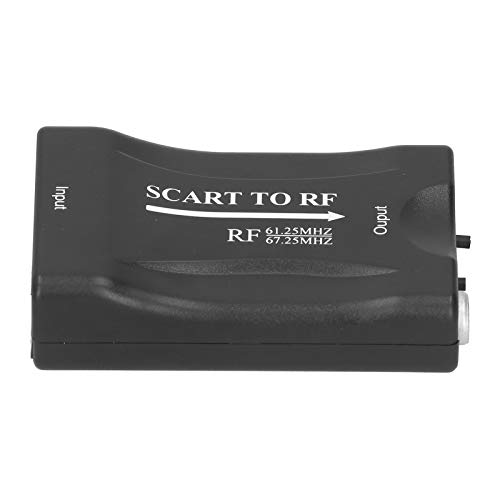 Naroote Adaptador de Vídeo RF SCART Al Convertidor RF para TV Box, Transmisión de Larga Distancia, Material ABS