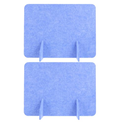 Ciieeo Panel Divisorio de Escritorio de Fieltro 2 Piezas 30x40 Cm Color Azul Claro, Divisor Acústico Independiente para Oficina y Estudio, Reductor de Ruido y Privacidad para Mesa