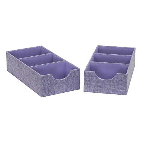 Image of Household Essentials Iris-Colored Cardboard Trays with PP Accents, Set of 2