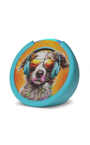 Amazon Echo Pop Kids (newest model), Designed for kids, with Alexa+ Early Access, parental controls, Includes 6 months of Amazon Kids+, Anthro Pup