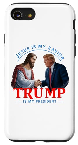 Carcasa para iPhone SE (2020) / 7 / 8 Jesús es mi salvador Trump es mi presidente Bandera estadounidense