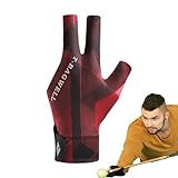 ビリヤード台用グローブ | プール用三本指グローブ | 汗を吸収し、通気性があり、スヌーカースポーツと左手の保護のための滑り止めグローブ echesa