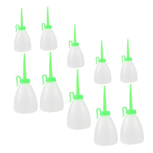 Frcolor 10個 ミシン用注ぎ口付きオイルスクイーズボトル 産業 家用縫製機器対応 耐久プラスチック製 精密給油用多目的油容器
