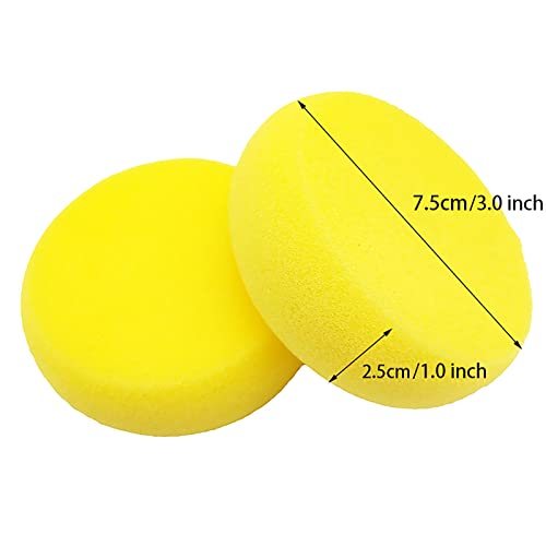 Fdxgyh 12 Pcs 3.0 Inch Round Painting Sponge Watercolors Sponge Artist Sponge For Face Painting Art Crafts (Yellow) #TOP1