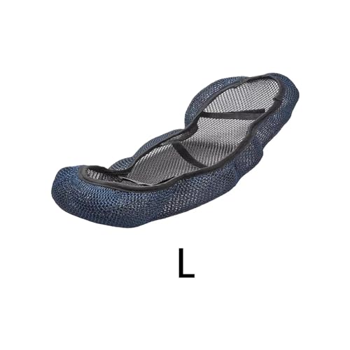 Almohadilla asiento motocicleta con funda completa de malla transpirable negra 7