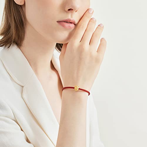 Chow Sang Sang 999 24K Solid Gold Mini Charm Chinese Zodiac Lovely Cute Animal Mini Charm Blessing Bracelet For Women 93692C (Ox) #TOP2