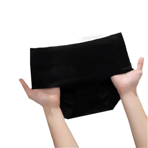 Image of SPORTARC Breathable Quick Drying Women's Underwear Ultra Thin Seamless Ice Silk Fabric Mid Waist Triangle Style (M Black)