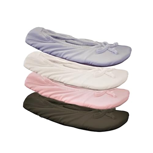 Women's Plush Ballerina Slippers - Comfortable Slippers For Women - Non-Skid House Shoes For Seniors