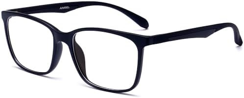 ANRRI Blue Light Blocking Glasses Square Nerd Eyeglasses Frame Anti Blue Ray Computer Game Glasses