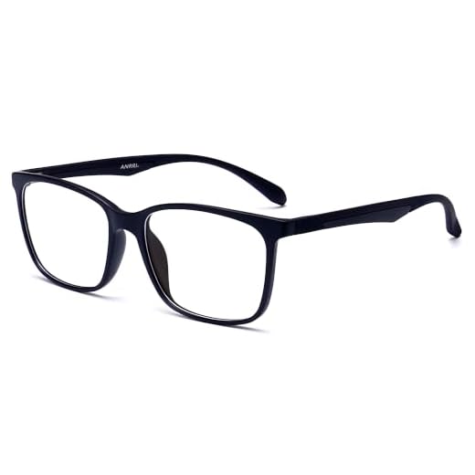ANRRI Blaue Licht Blockieren Brille,Blaulichtfilter Brille,Gaming Brille UV-Schutz für PC, Handy und Fernseher,Herren/Damen（schwarz）
