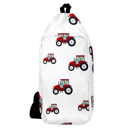 Sac à dos à bandoulière tracteur rouge pour garder les mains libres