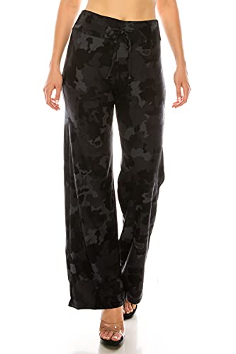 Image of Leggings Depot Women's Wide Leg Drawstring Pajama Pants for Lounge, Sleep