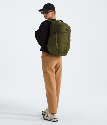 Image of The North Face Women's Surge Commuter Laptop Backpack - PFAS Free, Forest Olive /Utility Brown, One Size