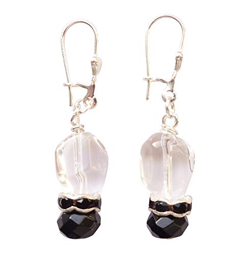 Preisvergleich Produktbild Smilla Brav® Ohrringe Damen-Ohrringe mit Quarz und Onyx Edelsteinen BS16