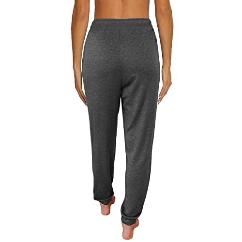 Automet Baggy Sweatpants For Women With Pockets-Lounge Womens Pajams Pants-Womens Cinch Bottoms Joggers For Yoga Workout Dark Grey #TOP2