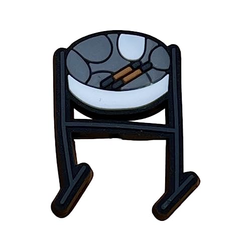 Caribe Heart Steelpan - Ciondolo per scarpe, in plastica, senza pietre preziose, Plastica, Nessuna pietra preziosa