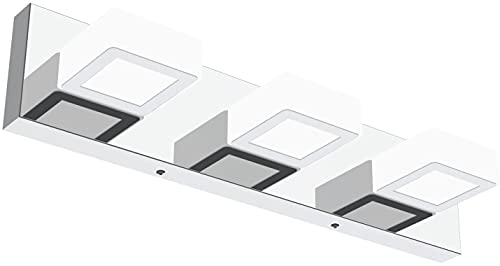 Image of Ralbay Dimmable LED Vanity Light Modern 3 Light Acrylic Stainless Steel for Bathroom Vanity Lighting Fixtures