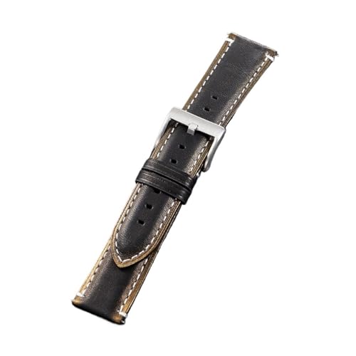 Bracelet de montre 20mm 22mm en cuir véritable universel homme femme noir marron