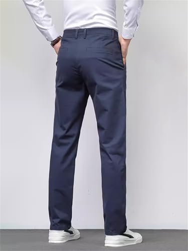 Men's Classic Stretch Dress Pants Slim Fit Skinny Suit Pants3