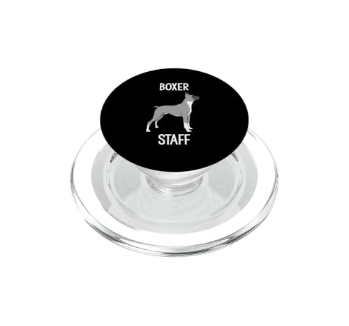 Stylish Boxer Staff Dog Breed Silhouette PopSockets PopGrip for MagSafe