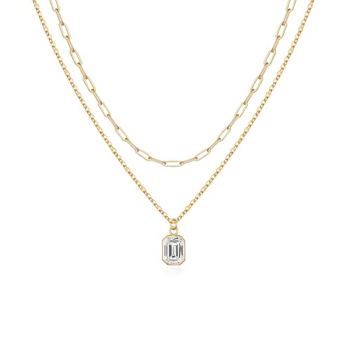 Vrsilver April Birthstone Jewelry - White Topaz Necklace for Women & Girls
